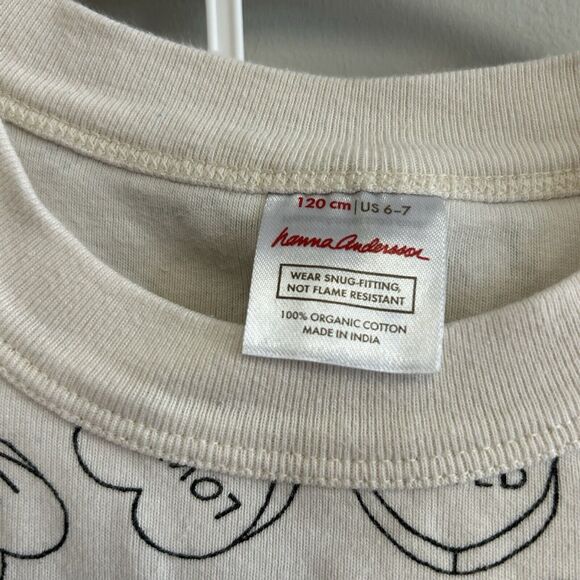 Hanna Andersson Pajamas Size 120 Cm Or US 6 Conversation Hearts Valentines Day - Picture 2 of 8